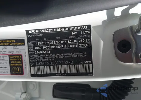 2025 Mercedes-Benz Glc 300 Suv from USA, damaged, VIN W1NKM4GB3SF320370